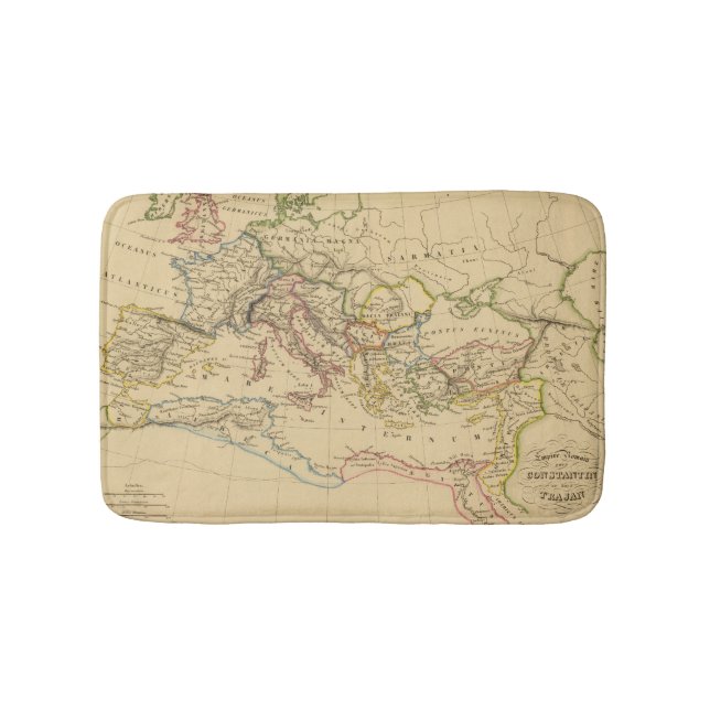 Roman Empire under Constantine and Trajan Bath Mat (Front)