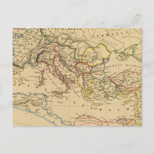 Roman Empire under Constantine and Trajan Postcard (Front)