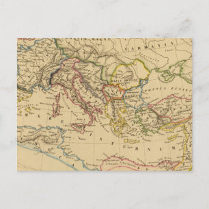 Roman Empire under Constantine and Trajan Postcard