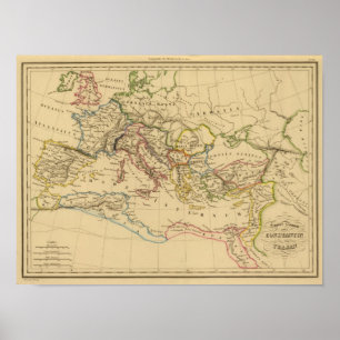 Roman Empire under Constantine and Trajan Poster