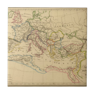 Roman Empire under Constantine and Trajan Tile