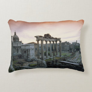Roman Forum at dawn Accent Pillow