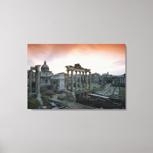 Roman Forum at dawn Canvas Print