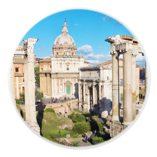 Roman Forum Ceramic Knob (Front)