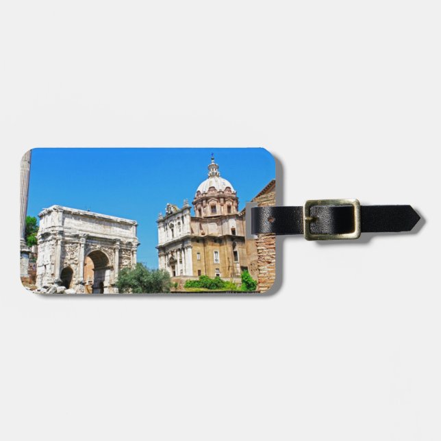 Roman forum luggage tag (Front Horizontal)