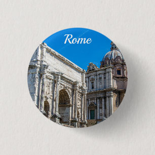 Roman Forum ruins in Rome, Italy 1 Inch Round Button