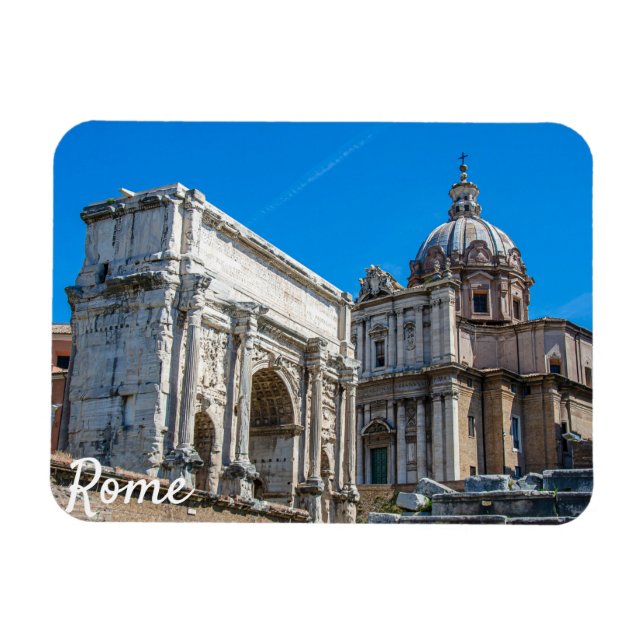 Roman Forum ruins in Rome, Italy Magnet (Horizontal)