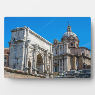 Roman Forum ruins in Rome, Italy Plaque