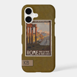 Roman Forum Vintage Travel Ad with Monogram