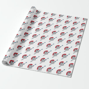 Roman Gladiator Helmet And Sword Wrapping Paper