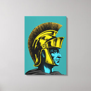 Roman Gladiator Pop Art Portrait Canvas Print