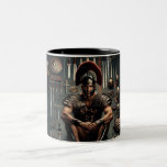Roman Gladiator Valor Two-Tone Coffee Mug<br><div class="desc">Introducing the "Roman Gladiator Valor Mug, " a robust and artistically designed mug that embodies the spirit of the ancient Roman gladiators. Perfect for history buffs and admirers of Roman culture, this mug offers a daily dose of inspiration and a connection to the past with every sip. Key Features: Vivid...</div>
