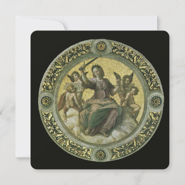 Roman Goddess Justice with Angels by Raphael (Front)