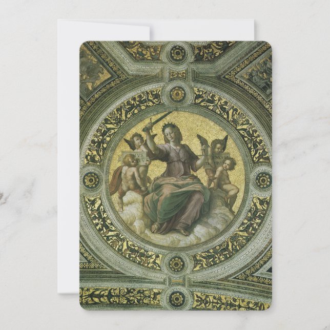 Roman Goddess Justice with Angels by Raphael (Front)