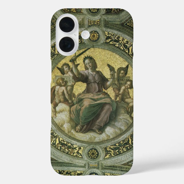 Roman Goddess Justice with Angels by Raphael Case-Mate iPhone Case (Back)