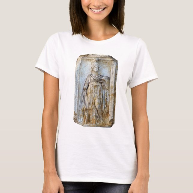 Roman Goddess Minerva Statue Temple T-Shirt (Front)