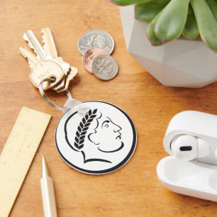 Roman Imperial Coin Silhouette Keychain - Ancient 