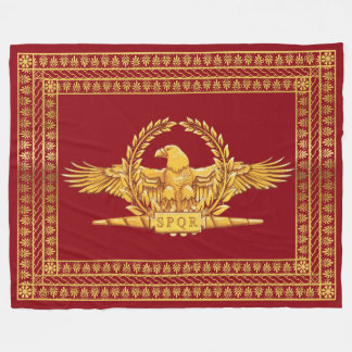 Roman Imperial Eagle SPQR Fleece Blanket