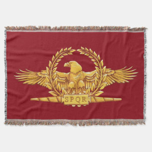 Roman Imperial Eagle SPQR Throw