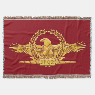 Roman Imperial Eagle SPQR Throw Blanket