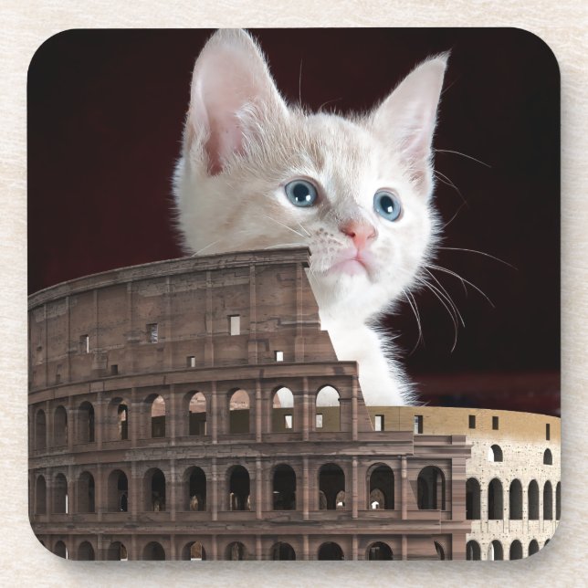 roman kitty coaster (Front)