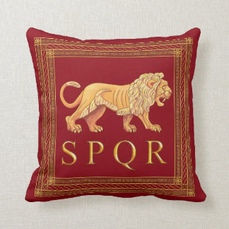 Roman Lion Throw Pillow
