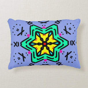 Roman Mandala Art Accent Pillow
