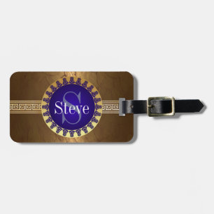 Roman Monogram Luggage Tag