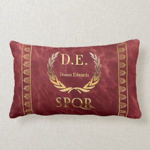 Roman Monogram Lumbar Pillow
