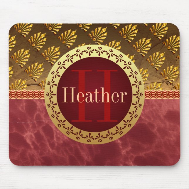 Roman Monogram Mouse Pad (Front)