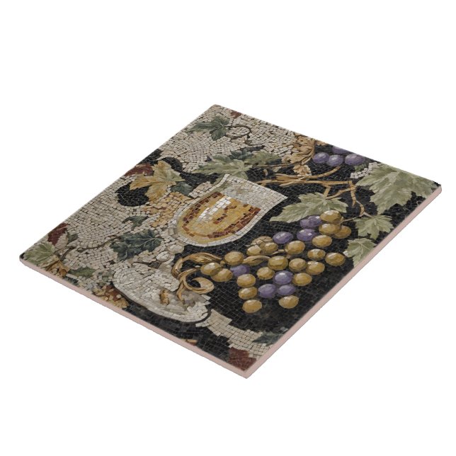 Roman Mosaic Style Wine Ceramic Tile (Side)