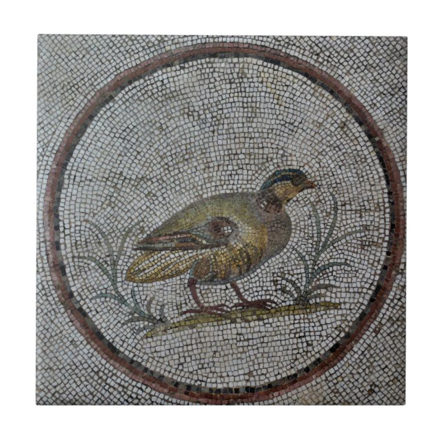 Roman Mosaics Ceramic Tile, Small (4.25" x 4.25") Tile (Front)