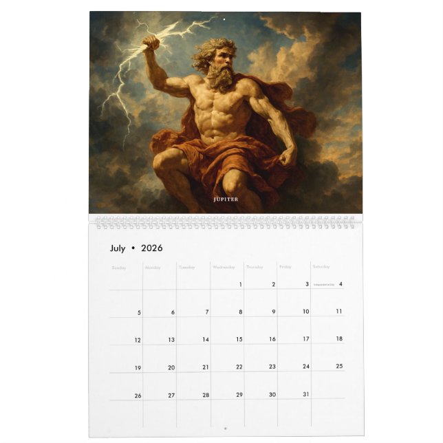 Roman Mythology Calendar (Jul 2026)