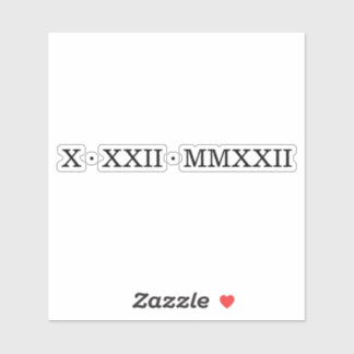 Roman Numeral Custom-Cut Vinyl Sticker