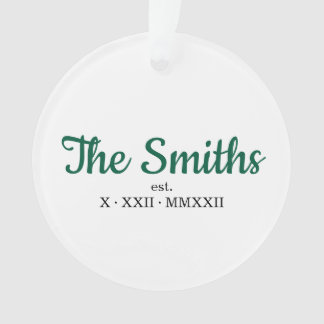 Roman Numeral Date Sticker Ornament