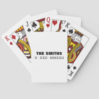 Roman Numeral Date Sticker Playing Cards
