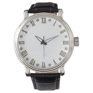 Roman numeral numbers clock illustration watch