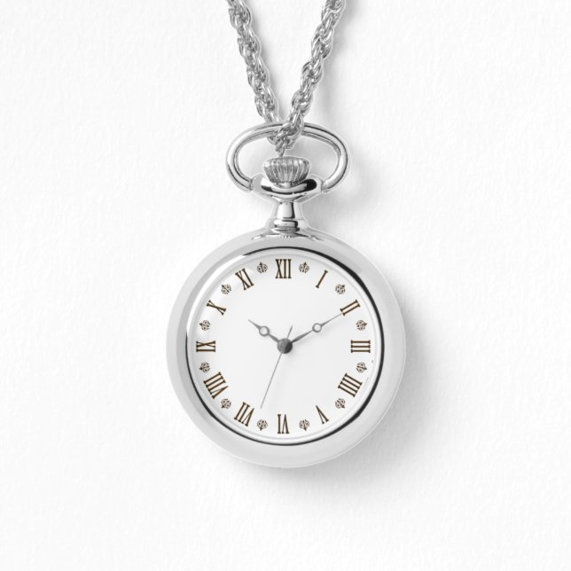 Roman numeral numbers clock illustration  watch (Front)