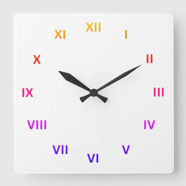 Roman Numéro Plastique Antique Horloge Mur (Recto)