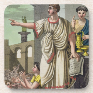 Roman Orator, from 'L'Antica Roma', 1825 (colour l Coaster