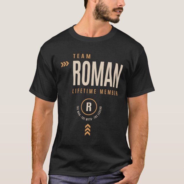 Roman Personalized Name - Funny Roman  T-Shirt (Front)