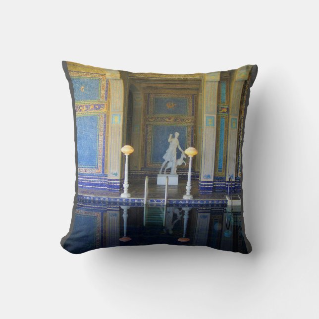 Roman Pool at Hearst Castle, California Throw Pillow (Front)