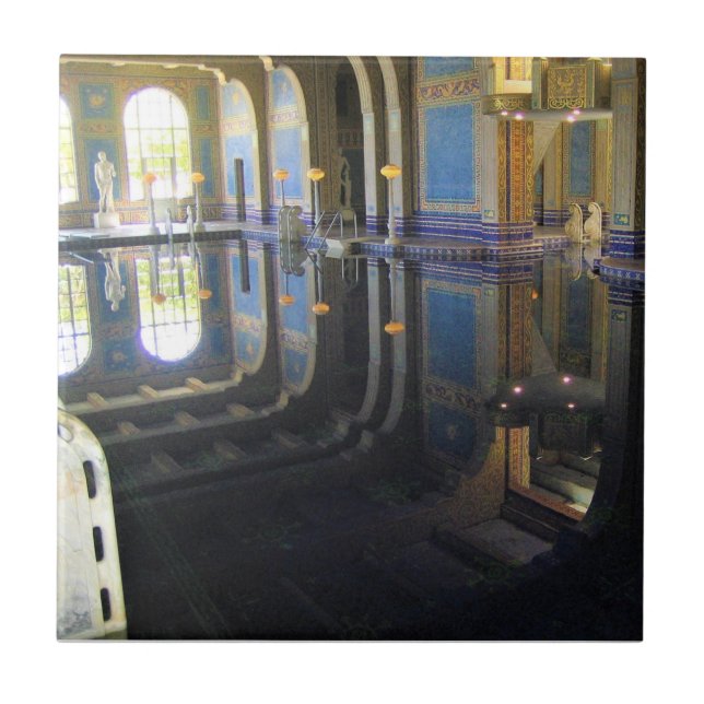 Roman Pool at Hearst Castle, California Tile (Front)