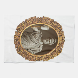 Roman Renaissance Emperor Portrait Holding Coffee Kitchen Towel