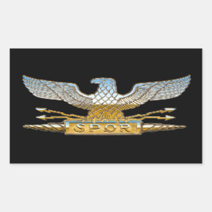 Roman Republican Eagle in Chrome Sticker