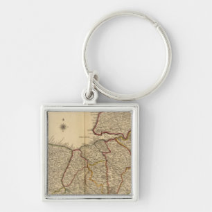 Roman roads and forests keychain