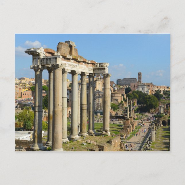 Roman Ruins in Rome Italy Postcard (Front)