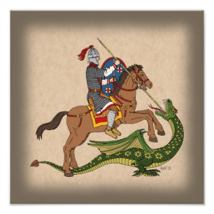 Roman Saint George and the Dragon Photo Print