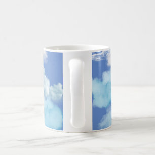 Roman sculpture blue clouds coffee mug