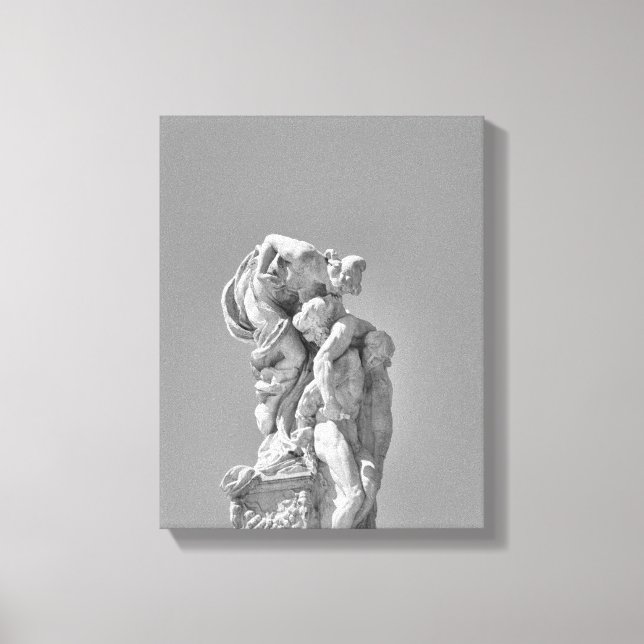 Roman sculptures in modern composition canvas print (Front)